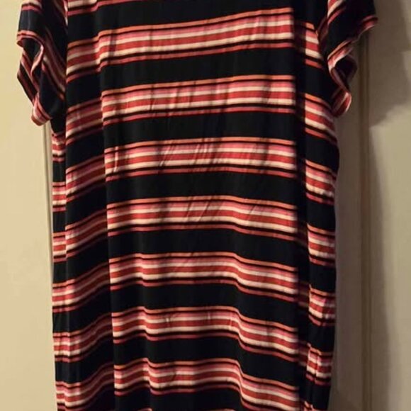 Black & Pink Crisscross Stripe Dress - Picture 2 of 2